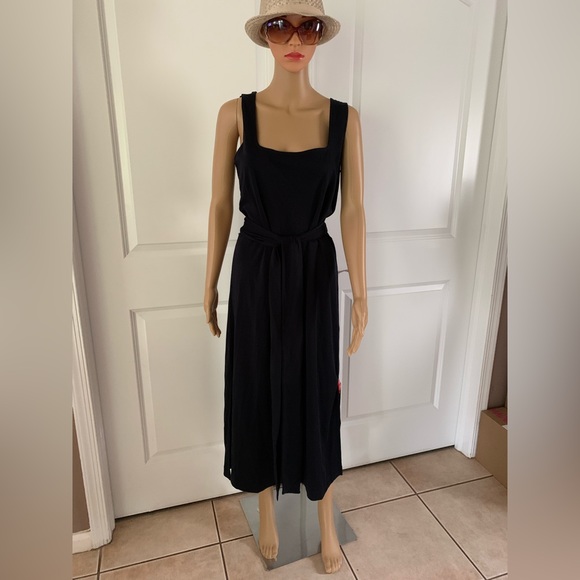 Vince 100% Pima Cotton Square Neck Midi Dress - Picture 7 of 17